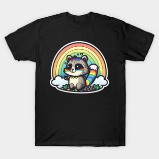 Weird Rainbow Raccoon T-Shirt